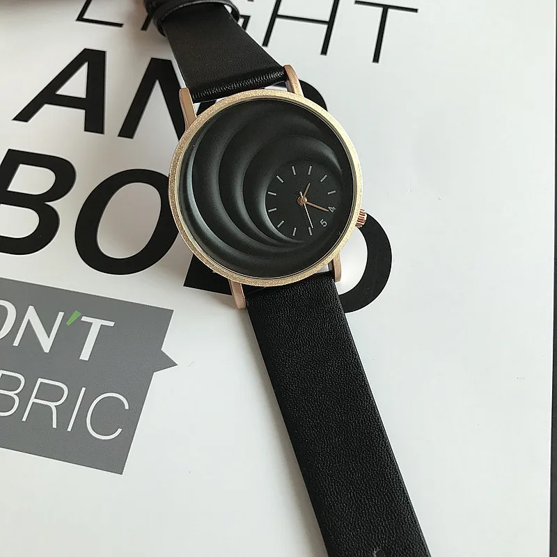 Unique design of three-dimensional vortex dial quartz watch Unique design of three-dimensional vortex dial quartz watch