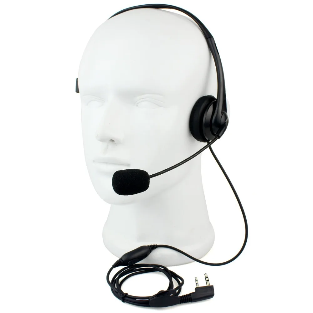 Двухконтактная гарнитура Retevis PTT микрофон наушники рация аксессуары для Kenwood Baofeng