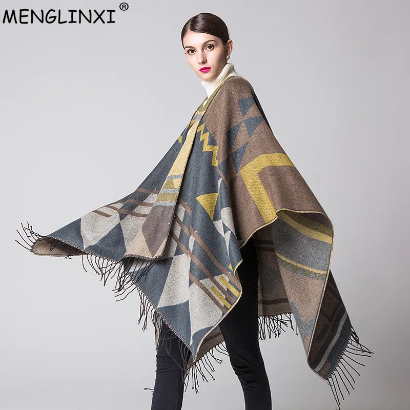Bohemian Tassel Pashmina Women/'s Winter Warm Scarves Shawls Longer Thicken Cape