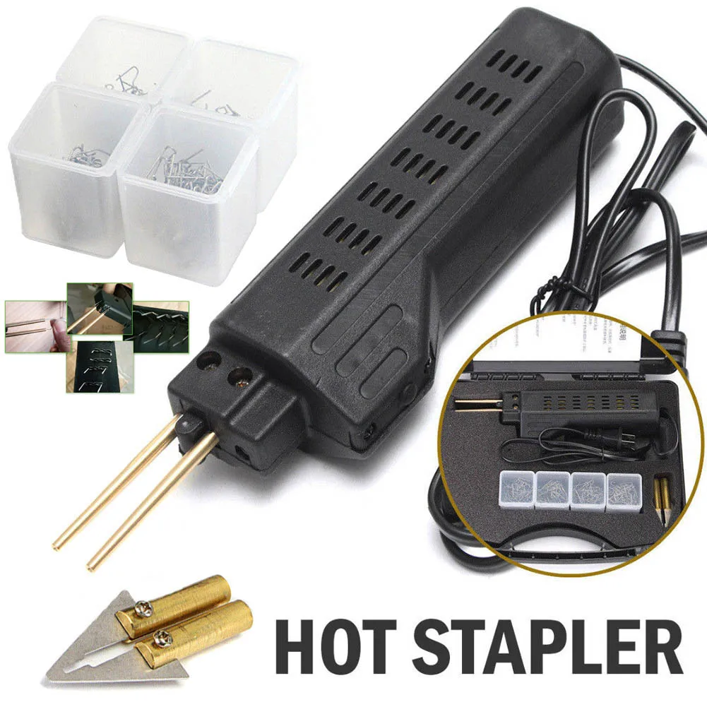 

1 Set Car Bumper Fender Fairing Welder Tool Plastic Repair Kit with 200 Staples CSL2018