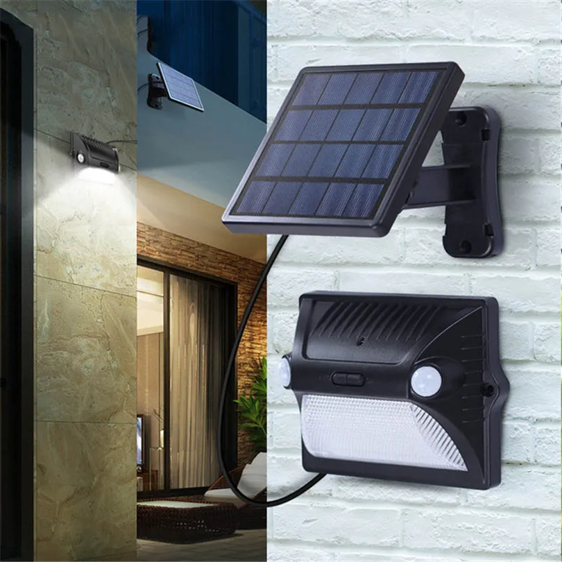 

Solar Lights Split Solar Body Induction Lamp 12 LED Outdoor Patio Landscape Waterproof Wall Lamp for Lawn Garden Road