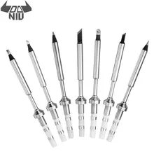 DANIU 7 шт./компл. Замена черный хромированный наконечник припоя Советы без свинца TS серия сварочный наконечник для TS100 цифровой ЖК-дисплей паяльник