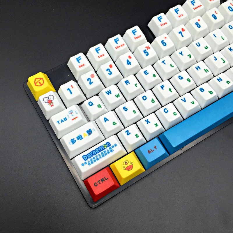 Набор крышек для ключей Doraemon PBT, крышка для ключей с сублимационной краской, s Топ с печатью для Cherry MX Mechanical Keyboard Key cap Switches 108 Keys cap