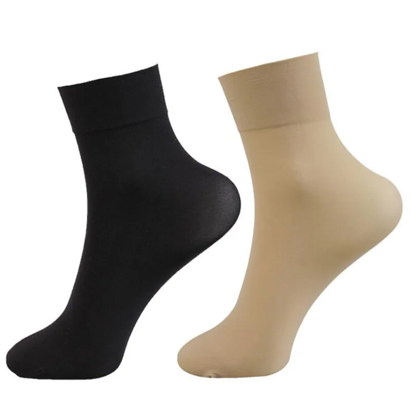 Новая мода, 10 пар, сексуальные, простые, ультра-тонкие, короткие, нейлоновые, черные, бежевые, женские носки, женские, натуральные, повседневные, летние