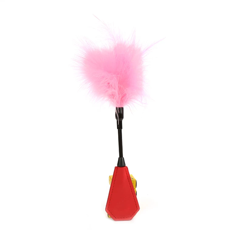 

HanHaoBird Red Peach Mood Feather Shoot Adults Flirt Game Feather Black Red White Pink Purple Pendant