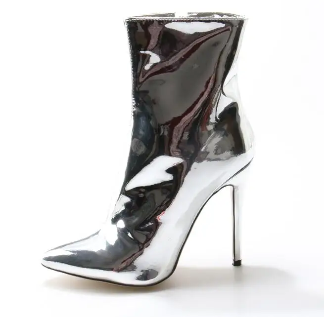 silver boots size 10