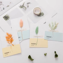 Конверт ручной работы с цветами, открытка на день рождения, корейский креативный подарок для мальчика и девочки, открытка на выпускной