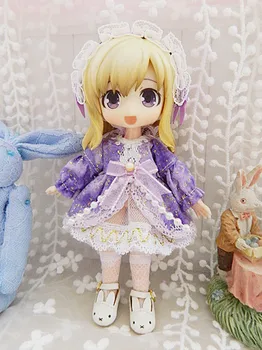 

1set purple Bow Dress for Obitsu11 OB11