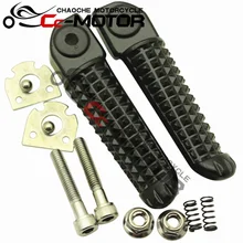Passageiro traseiro pé pegs para yamaha yzf1000 r1 yzf600 r6 fzr600