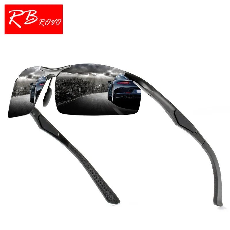 

RBROVO 2018 Polarized Aluminium Magnesium Sun Glasses Men Metal Goggle Classic SunGlasses Driving Lunette Soleil Homme UV400