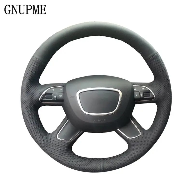 GNUPME черный чехол на руль из натуральной кожи для Audi Q7 2012- Q3 Q5 2013- A4(B8) A6(C7