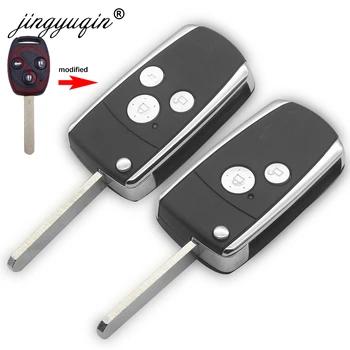 Aggiornamento Keyforkess 3 pulsanti telecomando per auto Flip key shell Fob per HONDA Accord Civic CRV Pilot Fit CRV ODYSSEY Car Styling