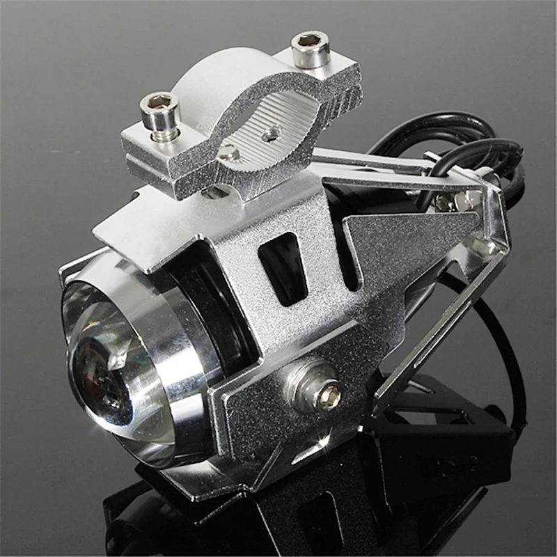 

2Pcs Waterproof Motorcycle U5 LED Headlight Spot Driving Fog Light White Lamp with Pit Bike Kill ON-OFF Switch Accessories
