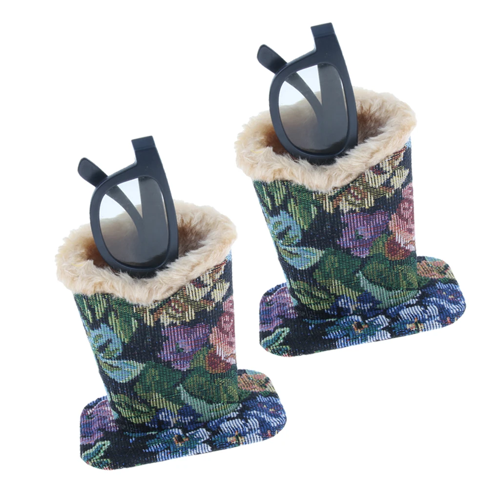 حزمة من 2 قطعة ، القطن تستقيم سطح المكتب حالات ، أفخم اصطف النظارات حامل حامل أصحاب القلم ل مكتب ، منضدة ، نهاية الجدول