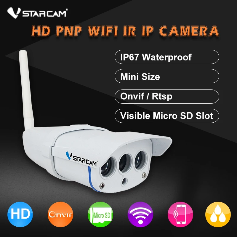 【Best】 VStarcam C7816WIP Waterproof 720P HD Wireless IRCut Memory Wifi
