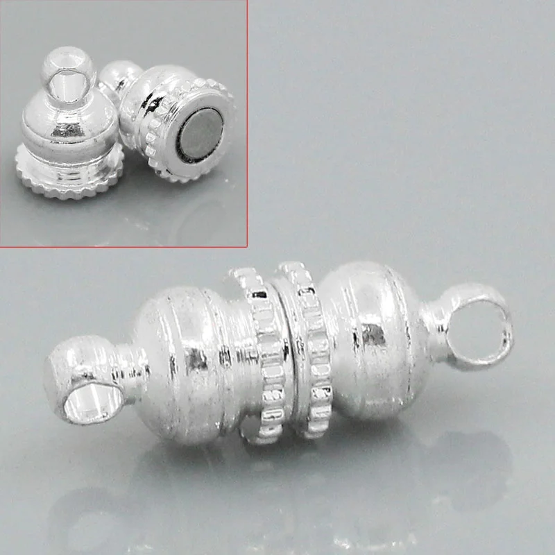 

Doreen Box Lovely 10 Sets Silver color Magnetic Clasps 16x6mm Findings (B04043)