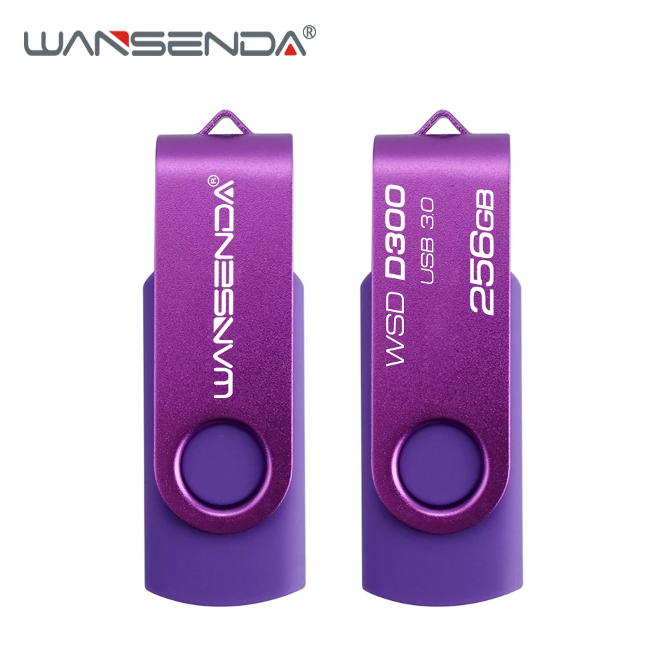 WANSENDA высокоскоростной флеш накопитель USB 3 0 128 ГБ 256 вращающийся карта памяти 64 32 16