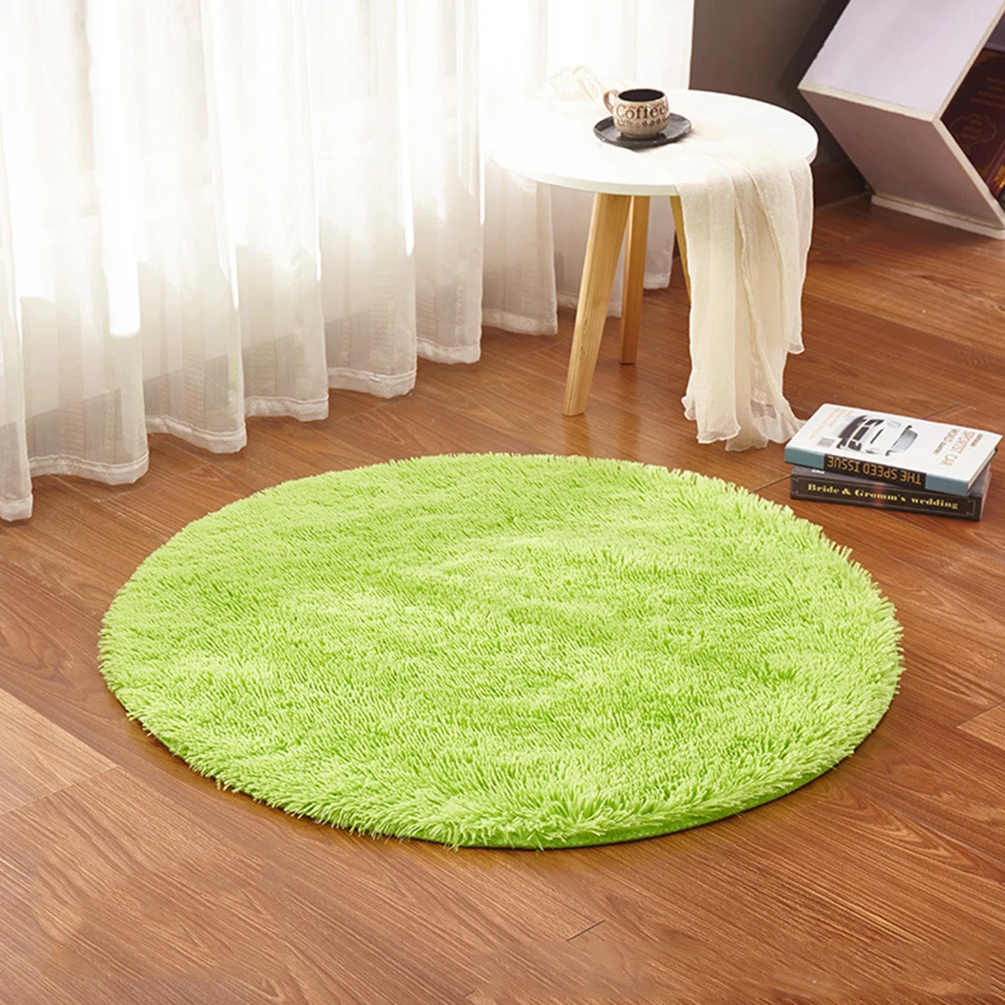Buy Round carpet soft fluffy thick velvet non slip