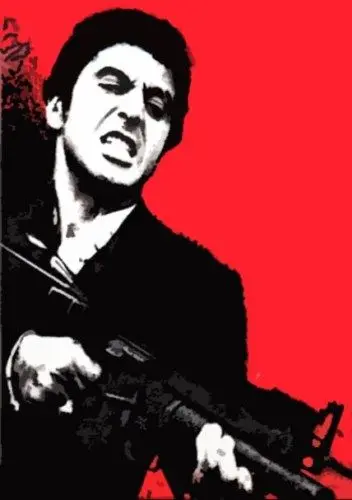 

100%Handmade Hand Scarface OIl Painting 36x24 NOT giclee print or poster
