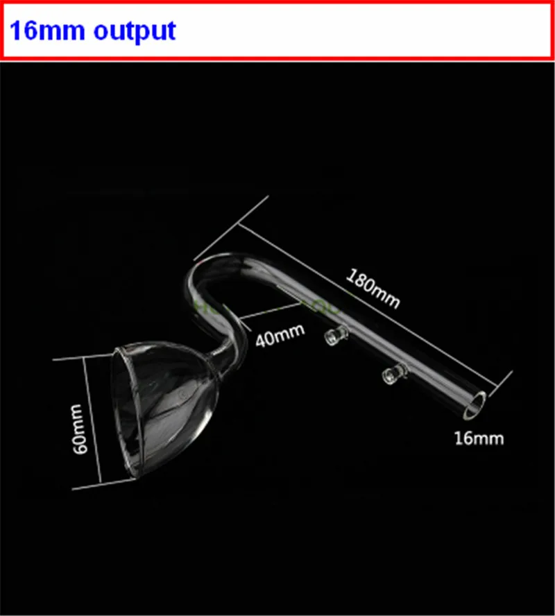 Аквариум Стекло приток отток Лили труба 12/16 мм 16/22 мм трубки аквариума водная установка фильтра на присоске комплект шлангов - Цвет: 16mm output