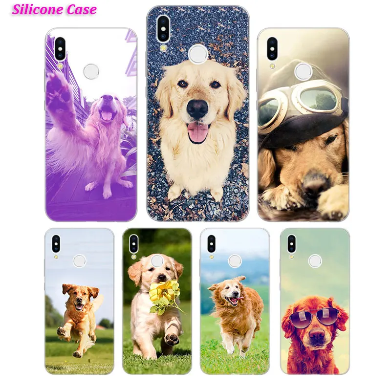 

Silicone Phone Case Golden Retriever Dogs for Huawei P Smart 2019 P30 P20 P10 P9 P8 Mate 20 10 Pro Lite Plus Nova 3i Cover