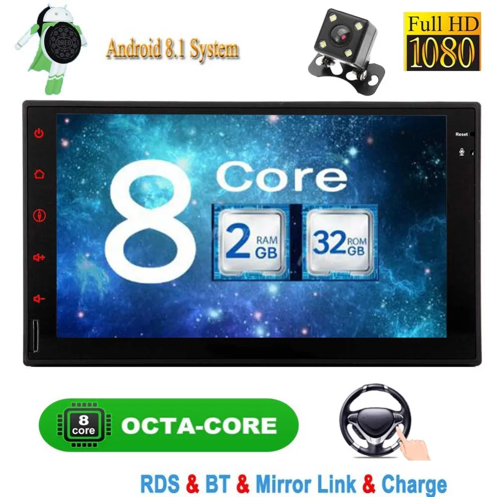 

In Dash Navigation 7 Inch Touch Screen Car No-DVD Player Vehicle GPS Audio Radio Double Din Head Unit Support OBD2/WiFi/Airplay/