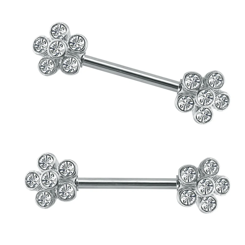 Buy Flower Nipple Piercing Shields Bars 14G Sexy Women