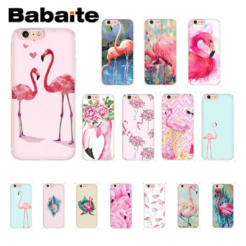 

Babaite Funny Lovely Art flamingo Colorful Cute Phone Case for iPhoneX XS MAX 6 6s 7 7plus 8 8Plus 5 5S SE XR 11 11pro 11promax