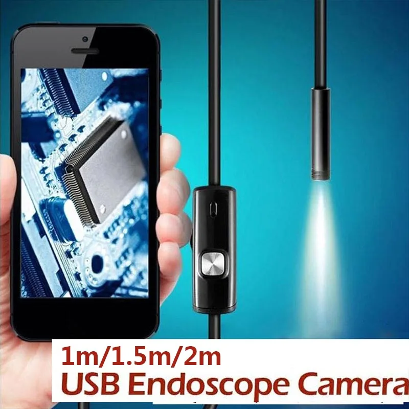 Ушная ложка бороскоп эндоскоп 5,5 мм USB видео мониторинг в реальном времени Металл Пластик Портативный Мобильные Телефоны Компьютеры практичный