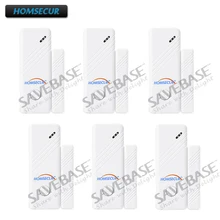 HOMSECUR 6PCS A2-1 433MHz Wireless Door/Window Sensors For 433MHz Home Security Alarm System