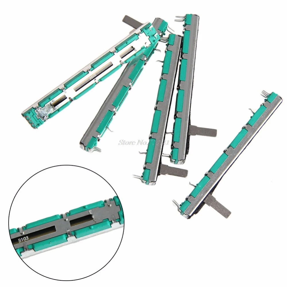 Double B10K Original B10KX2 Behringer Pot Mixer Fader 5 Pcs 75 MM adjustable resistor multiturn potentiometer linear potentiometer rotary potentiometer potentiometer kit trimmer potentiometer electronic components