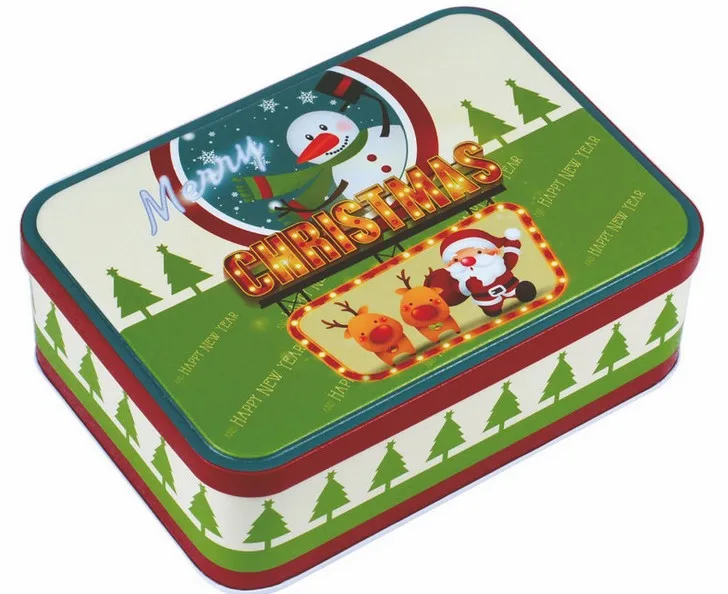 New Arrival 186X133X63mm Christmas style candy jewelry storage metal box conatiner case gift | Дом и сад