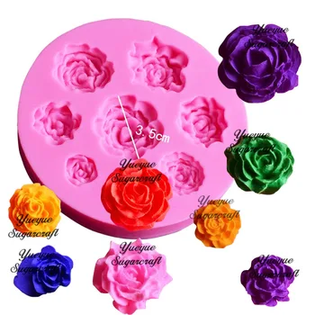 

Yueyue Sugarcraft Rose Flower silicone mold fondant mold cake decorating tools chocolate confeitaria mold baking accessories