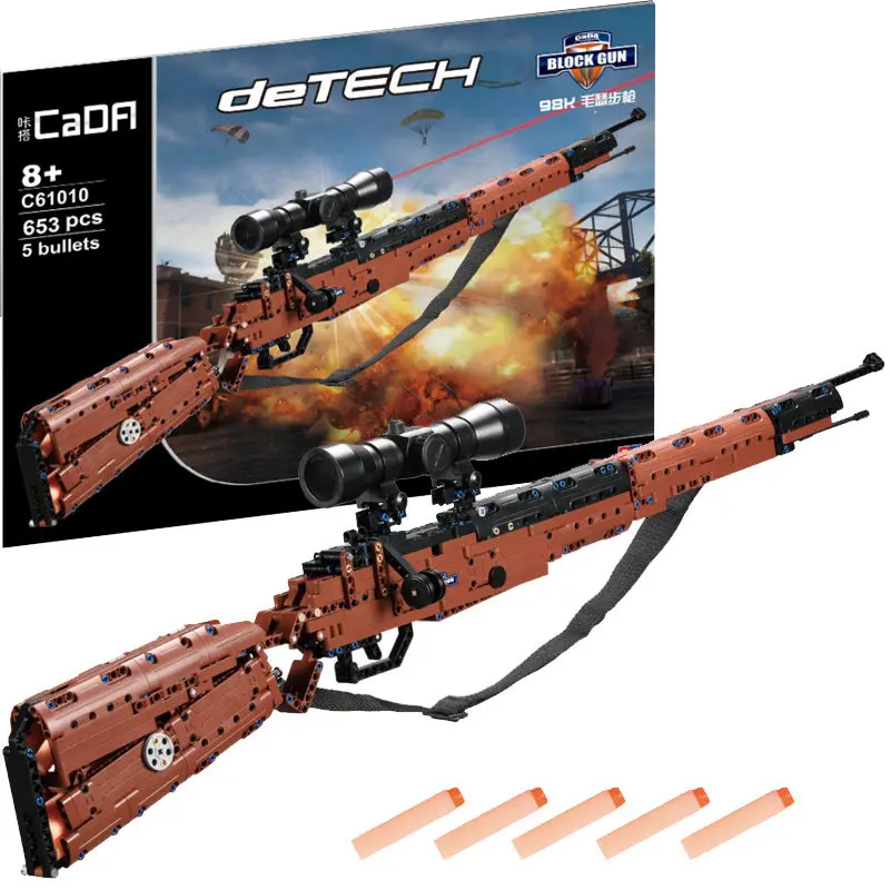 Револьвер пистолет силовой пистолет SWAT Technic Военная армейская модель строительные блоки кирпичный Набор оружие Развивающие игрушки для детей Подарки