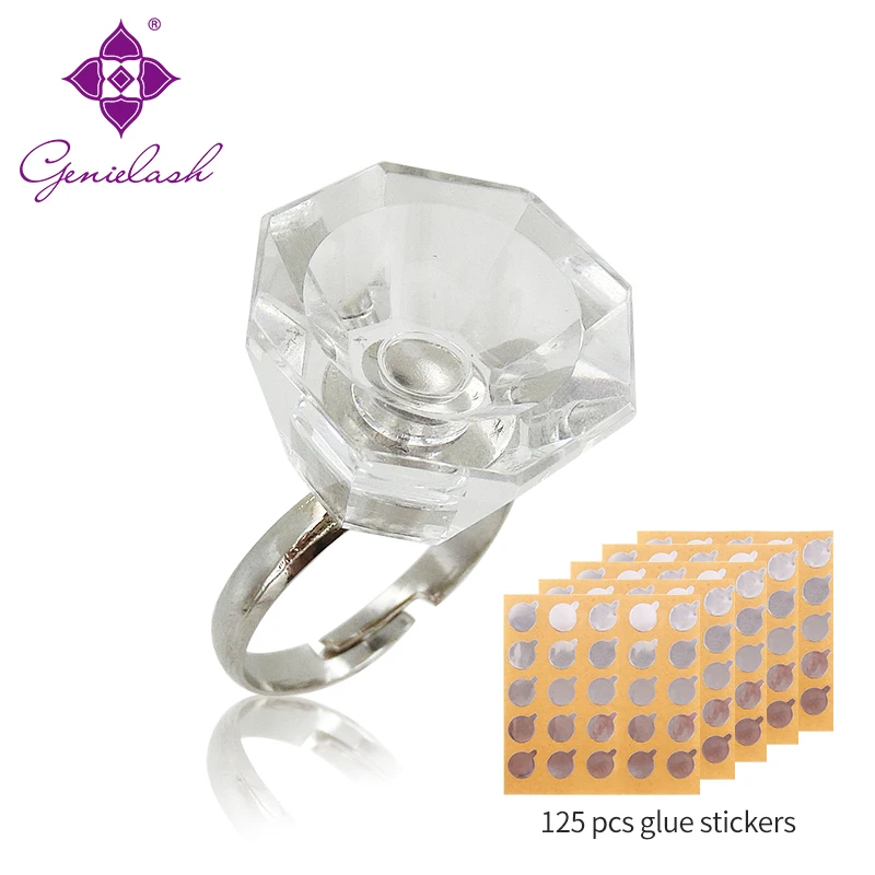 Genie adjustable glue rings for eyelash extension glue holders Adhesive stickers for eyelash extension makeup tools