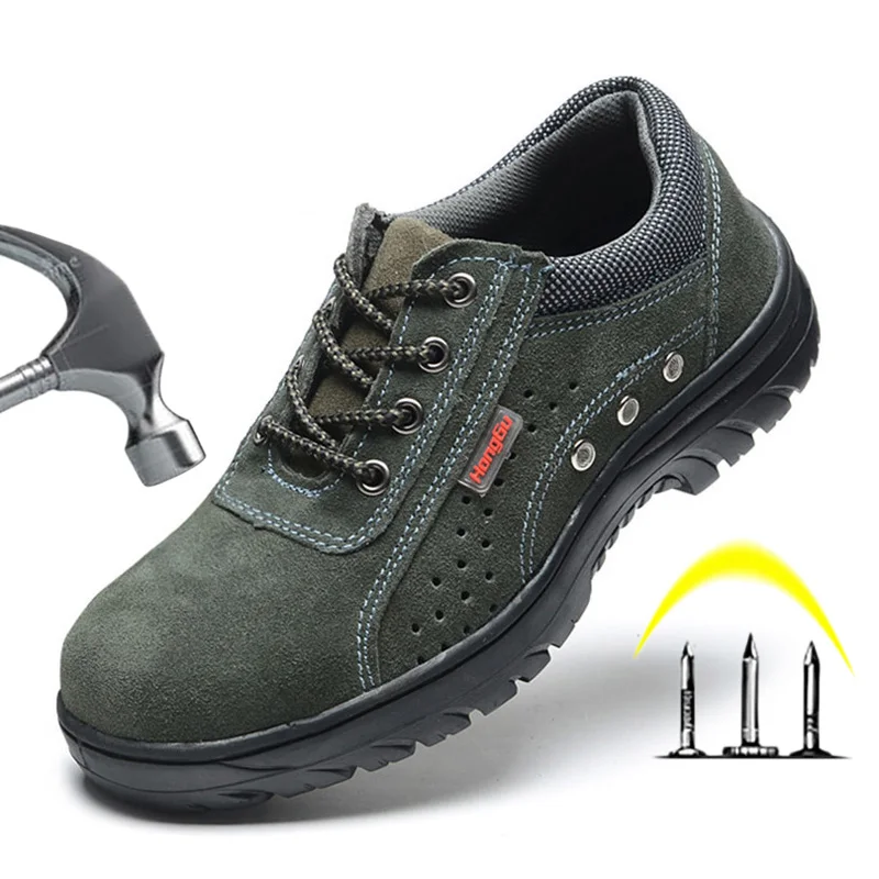 

Men Boots Steel Toe Work Safety Boot Breathable Anti-smashing Puncture Work Safety Shoes Casual Sneaker Men Boots Men 39 S