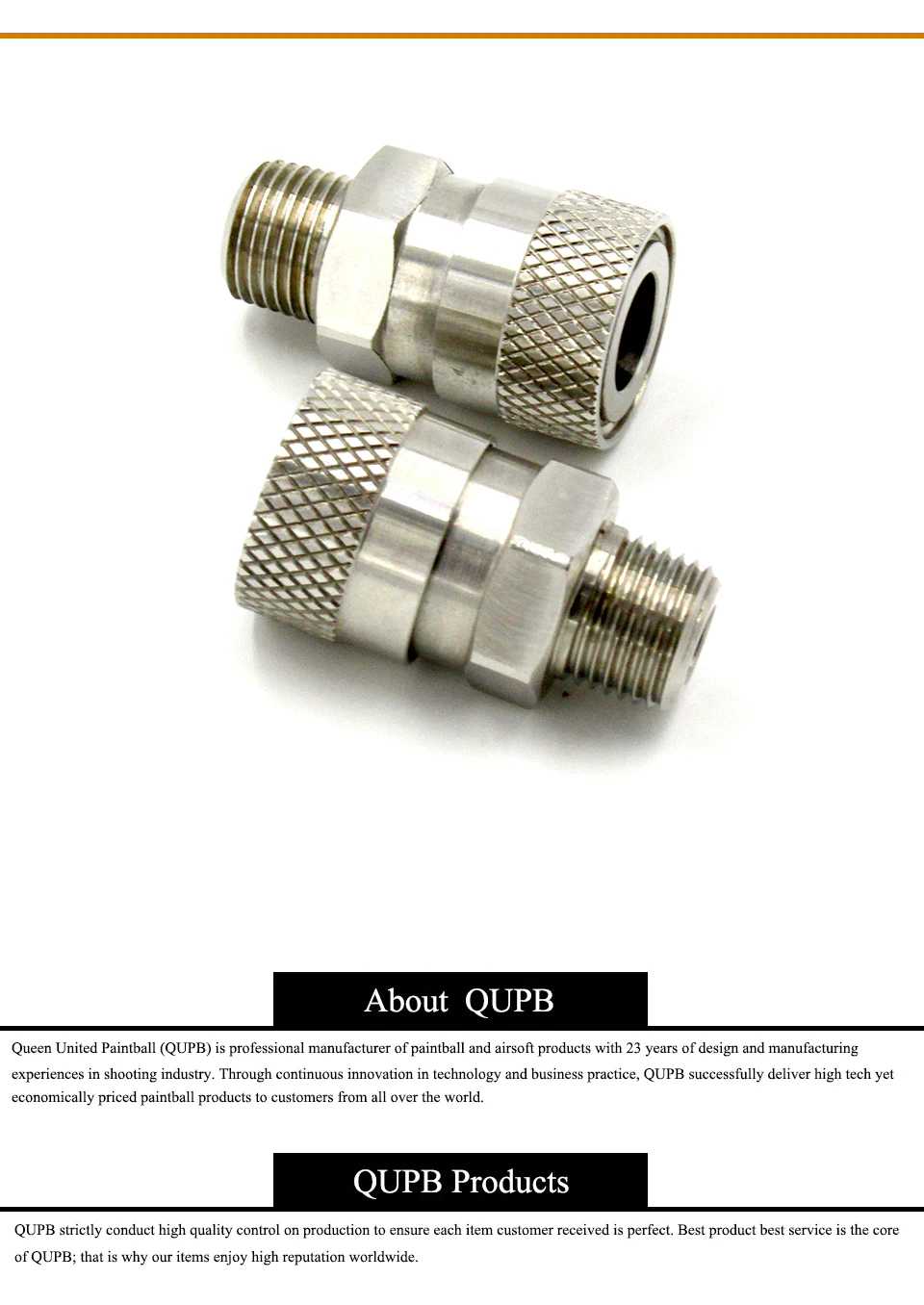 Qupb Пейнтбол Airsoft 1/8 ''NPT Мужской Quick Connect из нержавеющей стали PTQ003