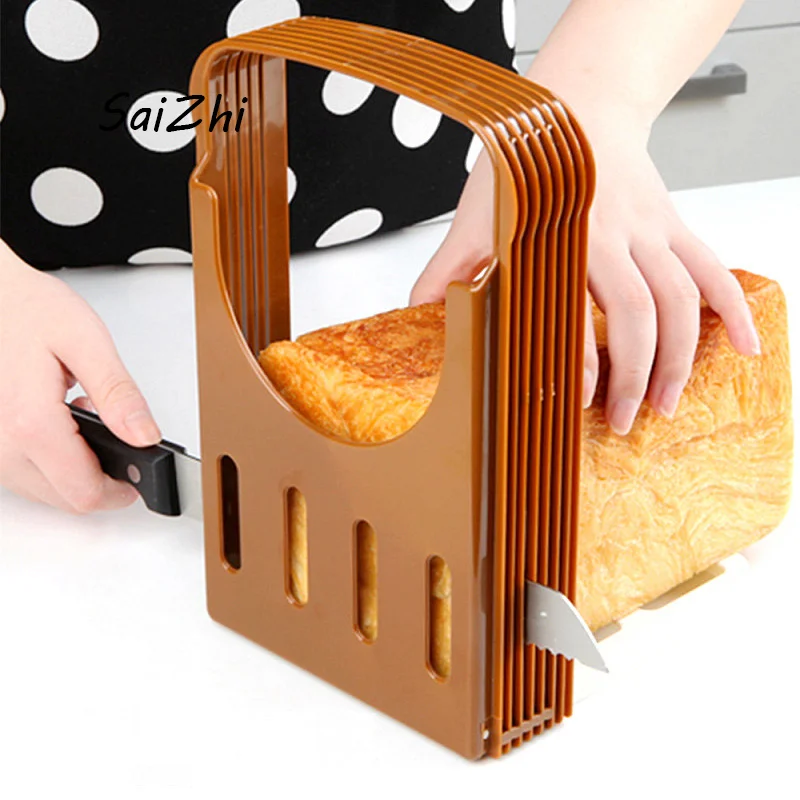 Foldable Practical Bread Cutter Loaf Toast Slicer Cutting Slicing Guide