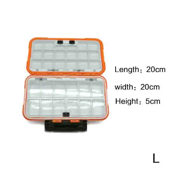 GUGUFISH High Quality Plastic Fishing Tackle Box 30 Compartments Lure Fishing Box Double Layer Fishing Box Fishing Accessories - Цвет: M