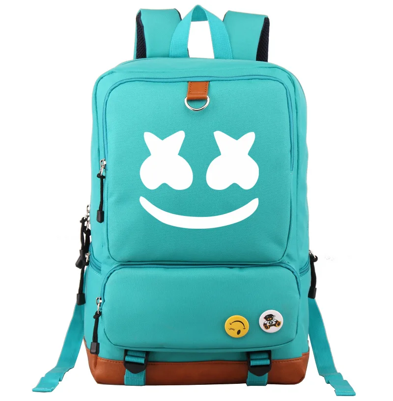 Marshmallow Cosplay Backpack DJ Marshmello Oxford Bag Unisex Schoolbag Ruckpack