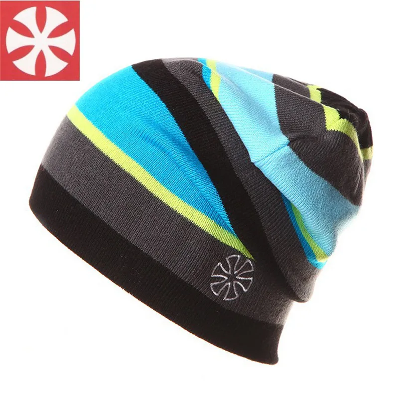 

Brand new Colorful Unisex Hats Winter Beanie Hat for women men Crochet Slouch Hat Cap gorros hombre 2016 Gift 1pc
