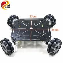 4WD Omni колеса робота шасси автомобиля пятно Сталь рама с 4 шт. DC большой Мощность 12 В двигатель для DIY игрушечный автомобиль Owi робот конкуренции