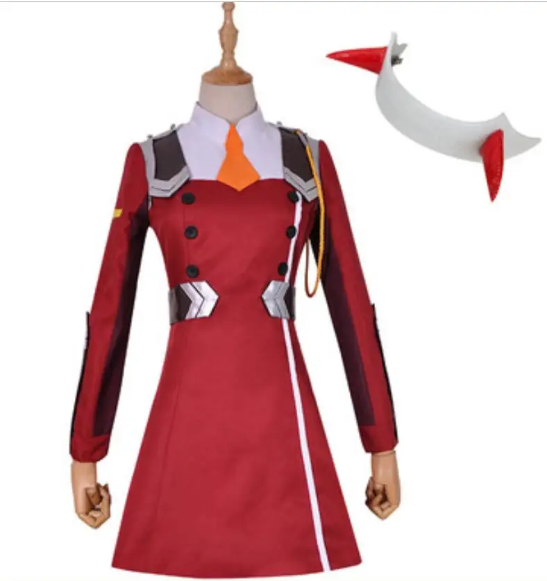 Женский костюм для косплея ROLECOS DARLING 02 Zero Two полный комплект (платье + головной