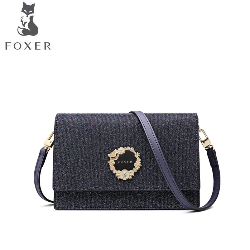 

FOXER 2019 New women Leather bag fashion luxury handbags women famous brand Simple women leather shoulder Crossbody Bag