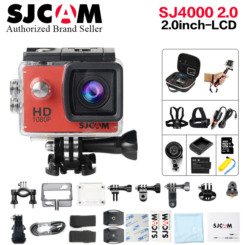 

Original SJCAM SJ4000 Action Camera 2.0 inch Sports DV LCD Screen 1080P HD Diving 30M Waterproof mini Camcorder SJ 4000 Cam
