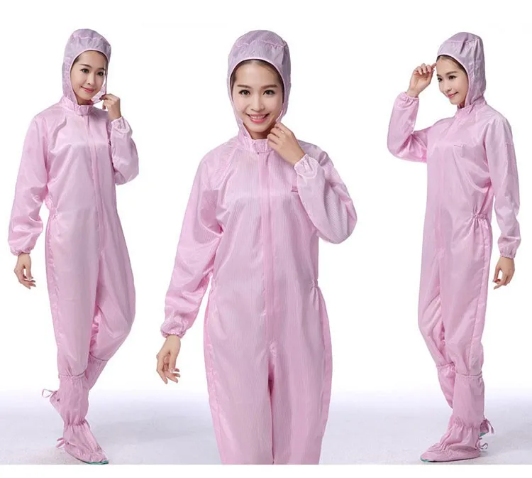 CCGK Anti-static Coverall Polyester Filament+Semi-conductive Fibre Cleanroom Garments Clean food Dust-proof Paint Work Clothing (14)