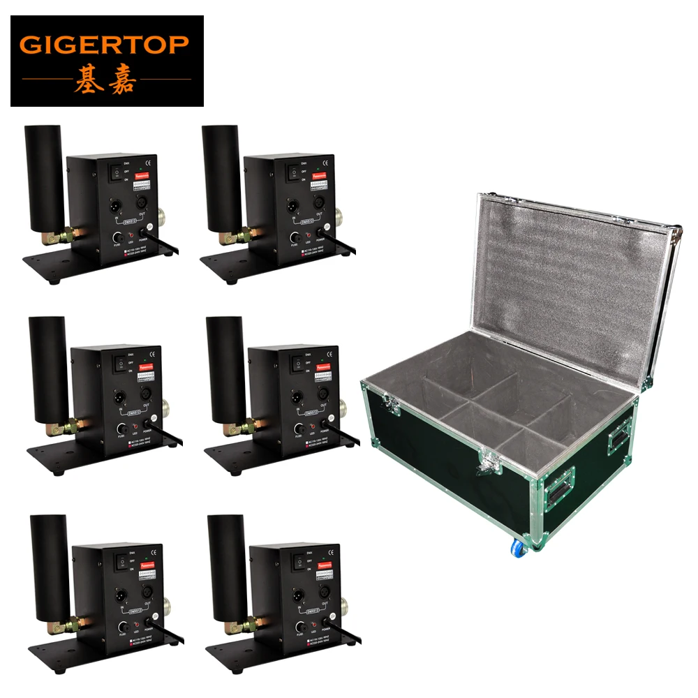 

TIPTOP CO2 Jet Machine 6 Unit Packing by 6in1 Flight Case/Stackable Road Case with Wheels Under China Guangzhou City Supplier