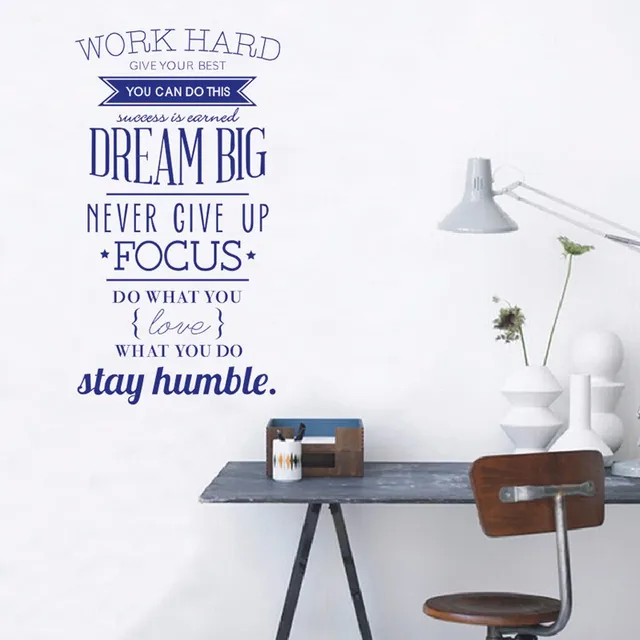wall decals quotes work hard vinyl wall sticker office decoratave