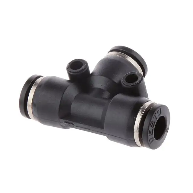 WINOMO 10pcs Tube OD 6mm 1/4 Tee Union Pneumatic Push Connector Air Line Quick Fittings Joint Adapter Couplings