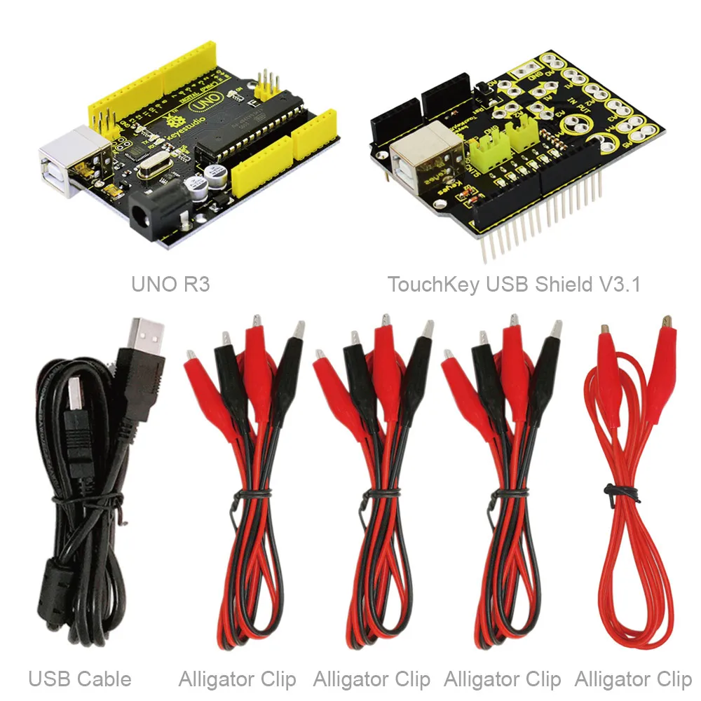 Сенсорный стартовый набор Keyestudio для Arduino обучающее Программирование с доской unor3